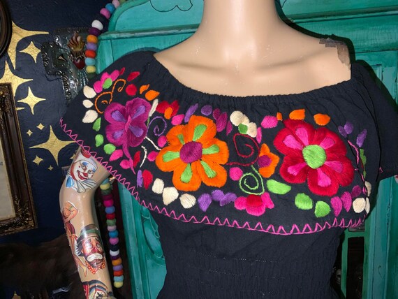 Women's Mexican Fiesta Cinco De Mayo Floral Art Printed Dress main image 1