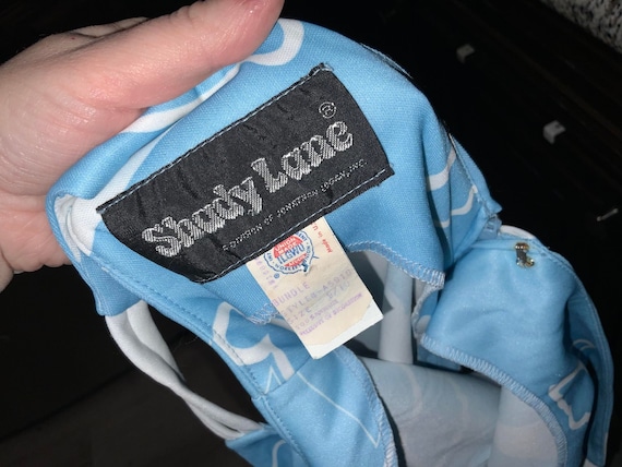 Vintage Sleeveless Blue and White Shady Lane Maxi… - image 6