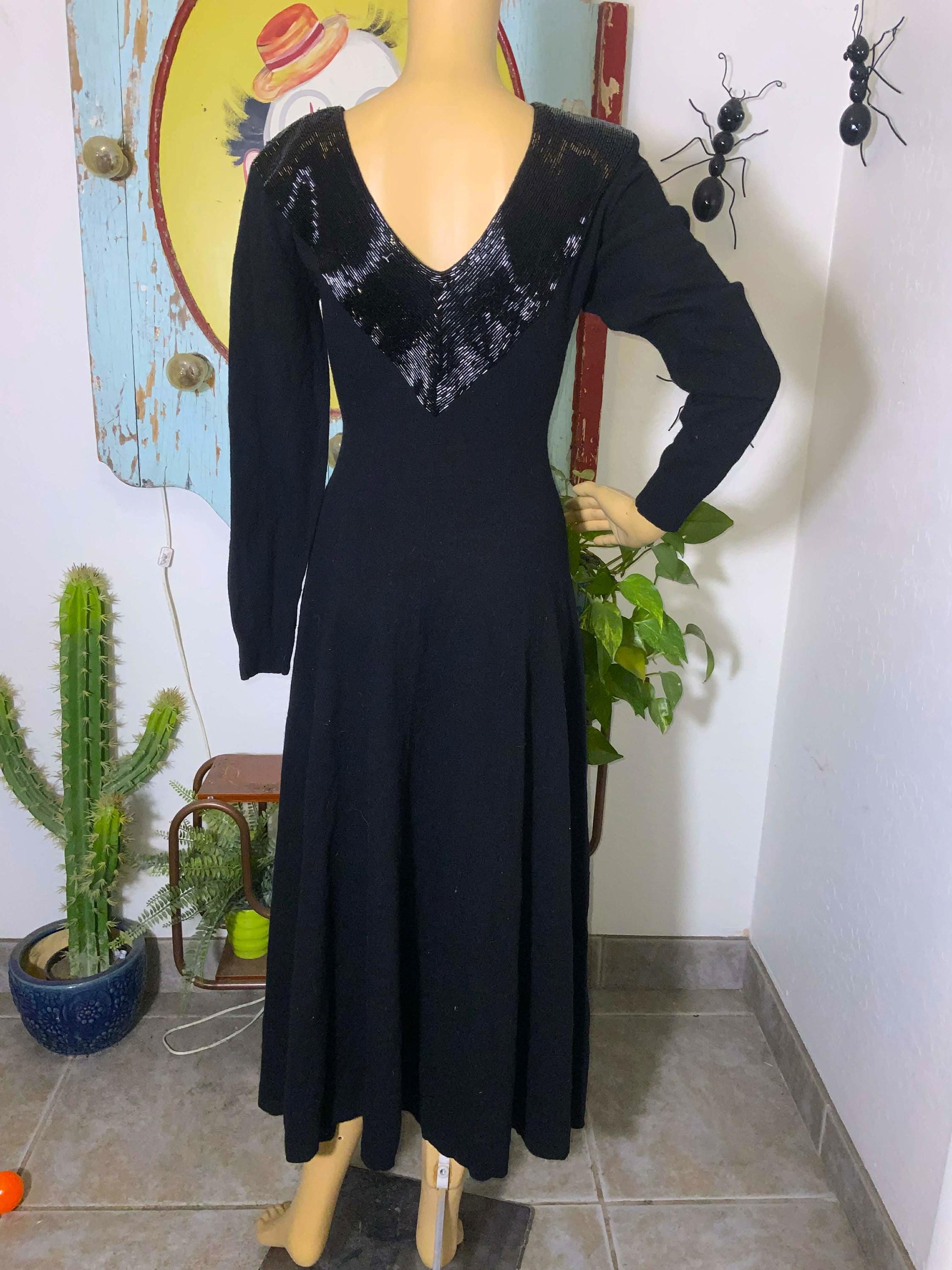 off white dress long sleeve Embellished Long Sleeve Backless Maxi Dress in White - 8