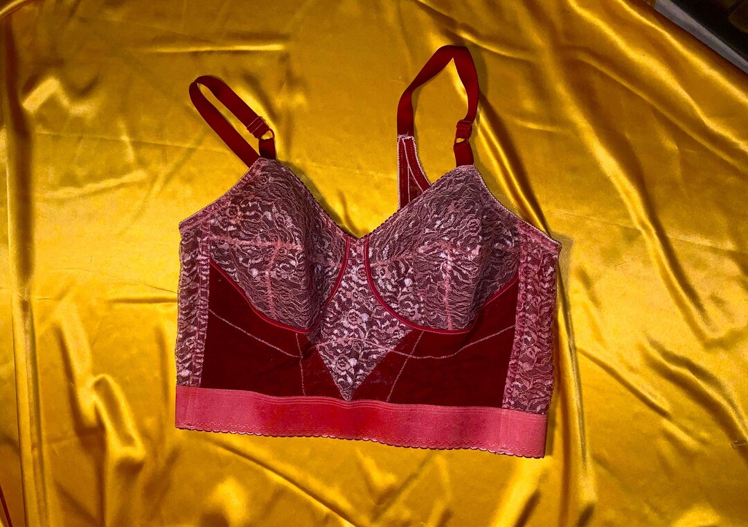 Long Line Rago Rago Style Vintage Deep Red Lace Longline Bra 44 DD - Etsy