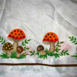 Vintage 70's Cotton Mushroom Fabric