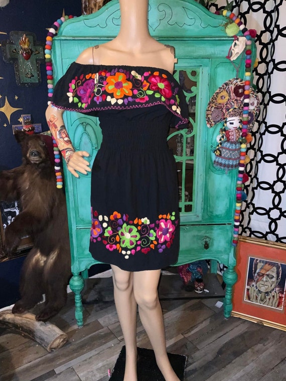 Mexican Embroidery Dress, Fiesta Dress, Cinco De M