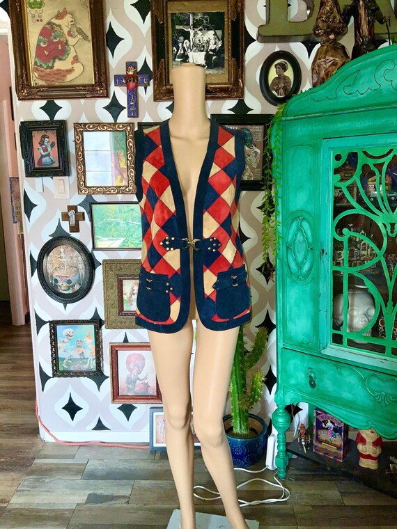 AMAZING Mod 2 Toned Palena Leather Vest Made in Spain | Etsy