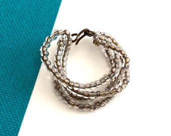 Vintage Barbie 4-Strand Crystal Bead Choker Necklace, Solo In the Spotlight #982