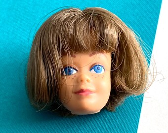 Vintage American Girl Midge Doll Head, Brunette Hair, 1965