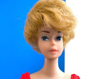 Vintage Barbie Bubblecut Doll Blonde Hair 1964/1967, Patented Body