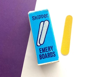 Vintage Skipper My Merry Bath Closet Emery Boards Box with One Emery Board 1960's