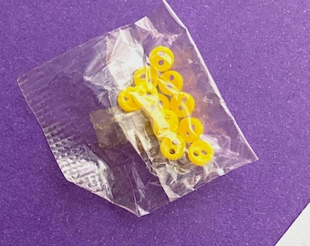 Vintage 1960s Barbie Dressmaker Buttons in Yellow Small Lot of 12 Buttons Tiny Sewing Notions #1831