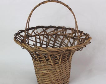Vintage Japanese  Bamboo Basket