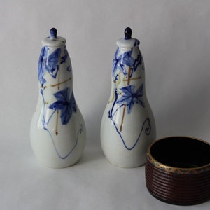 Vintage Japanese Gourd Sake Bottles And Cup Set / Tokkuri / Lacquered Cup