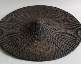 VIntage Japanese 'Jingasa' Hat – Paper Lacquered Samurai Hat