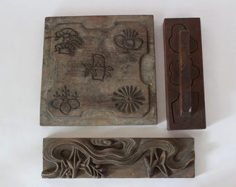 VIntage Japanese Sweet Molds and Ranma / Set Of 3