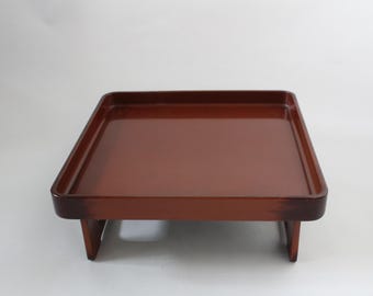 plateau vintage japonais laqué avec pieds / Ozen