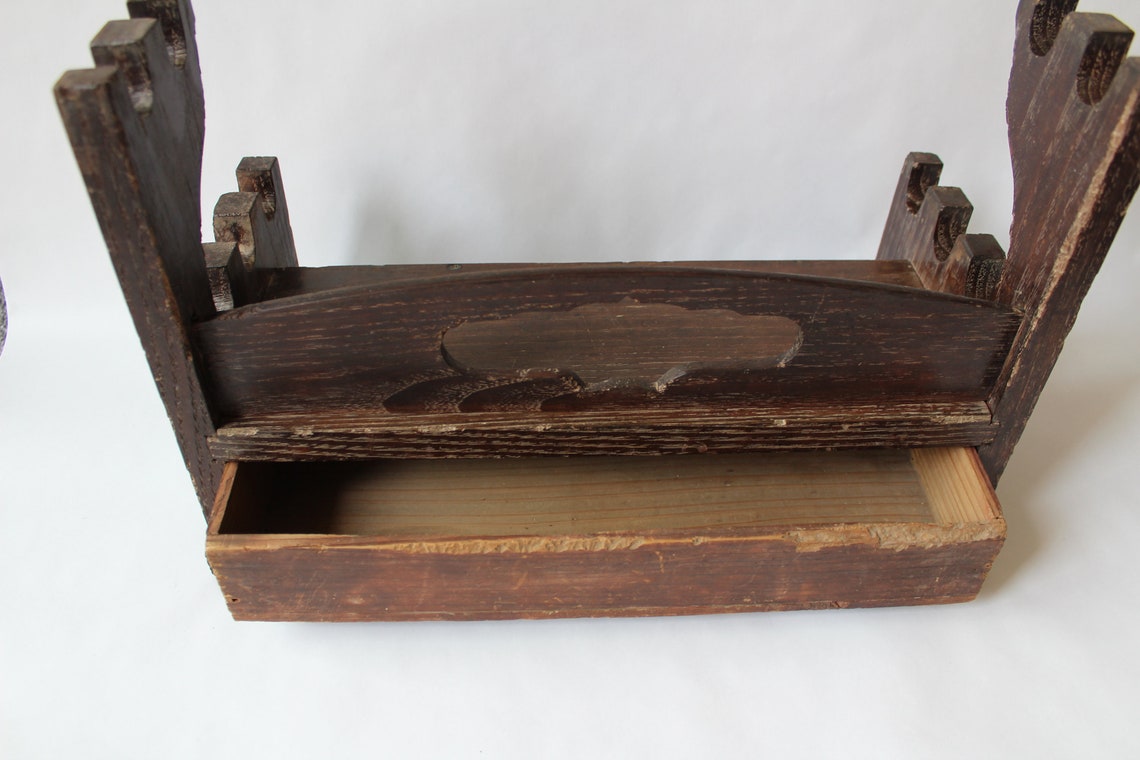 Vintage Japanese Hanging Scroll Holder / Chestnut Tree / Mini Etsy