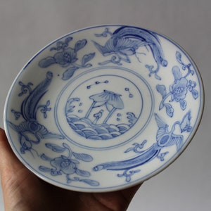 Vintage Japanese Imari Hand-painted Plate / List for a one plate / Blue And White