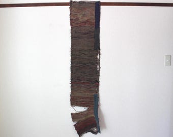 Vintage Japanese Sakiori Boro Tapestry