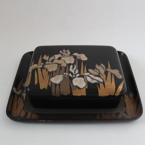 Vintage Japanese Wooden Box and Tray / Tabako Bon