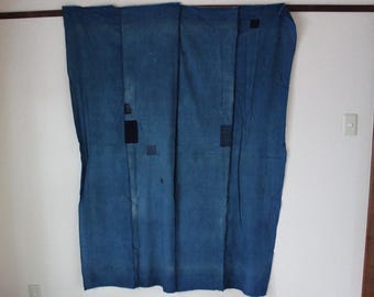 Vintage Japanese Aizome Four Panels Textile / Hanging Fabric / Furoshiki
