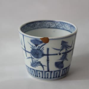 Vintage Japanese Koimari Soba Choko / Kintsugi
