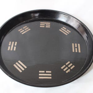 Vintage Japanese Lacquered Tray / 八卦盆 / Bagua Patterned Tray / a list for one