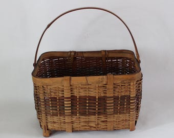 Vintage Japanese Bamboo Basket
