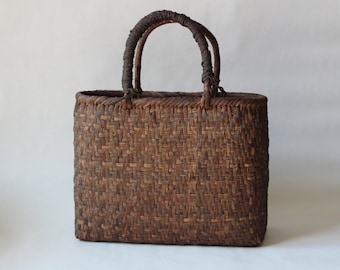 Vintage Jpanaese Wild Grape vine Bag / Akebi Basket / Wabisabi Mingei Craft Item