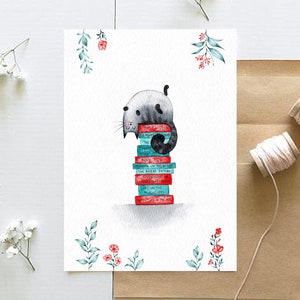 Cartolina gatto, Stampa gatto, Regalo amante dei gatti, Cartolina stampabile ad acquerello, Illustrazione gatto carino, Pittura ad acquerello gatto, Gatto divertente che dorme
