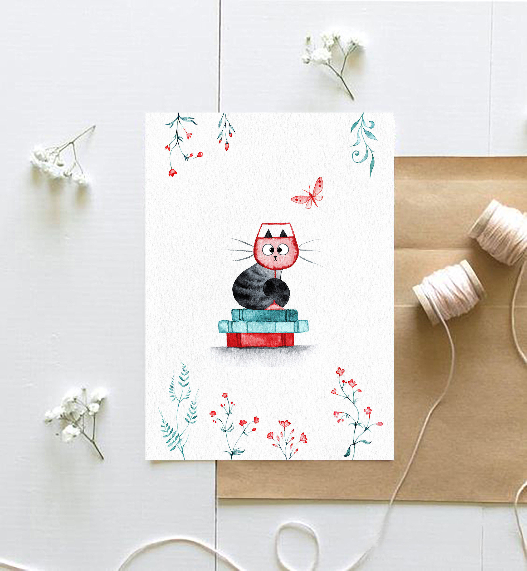 Cat Print Cat Decor Cat Lover Gift Living Room Wall Art - Etsy