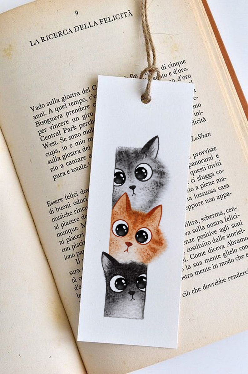 Cat Bookmark Printable Bookmark Cat Lover Gift Watercolor Etsy Cat Bookmark Printable Bookmark Cat Lover Gift Watercolor Etsy