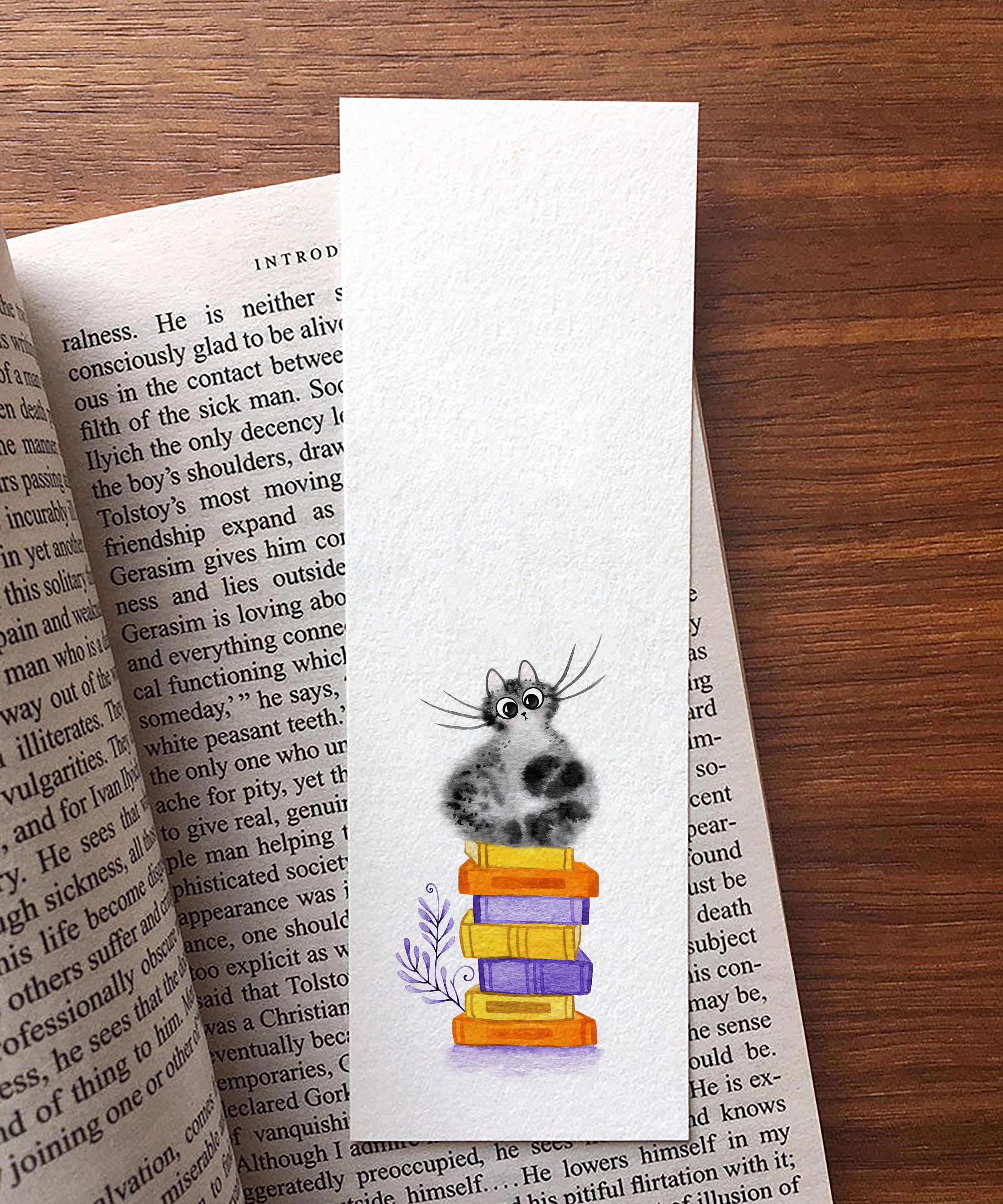 Cat Bookmark Printable Bookmark Cat Lover Gift Watercolor Etsy Cat Bookmark Printable Bookmark Cat Lover Gift Watercolor Etsy