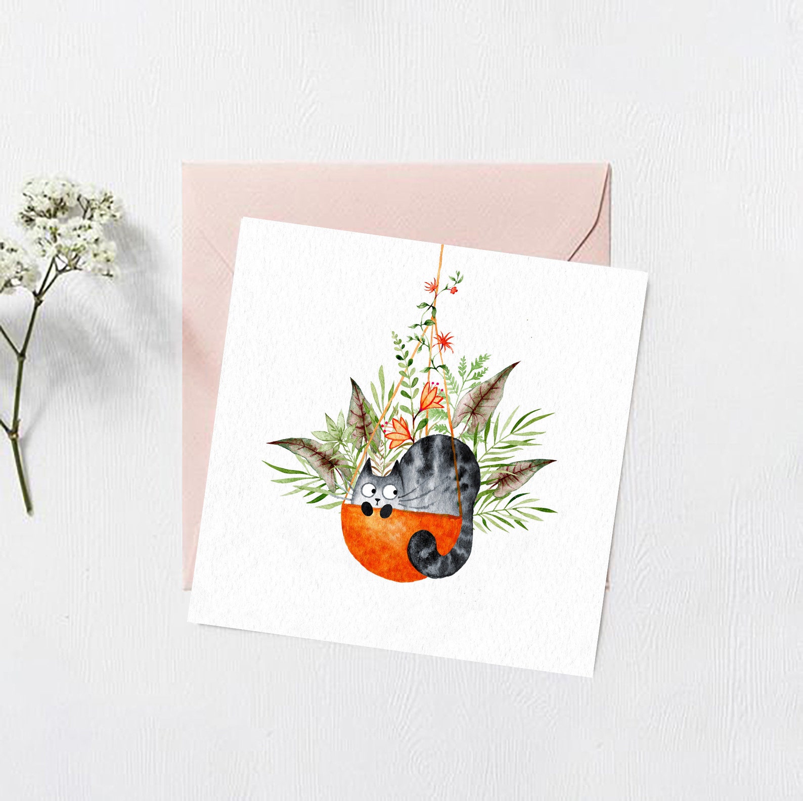 Cat Print Cat Decor Kids Room Wall Art Watercolor Painting | Etsy
