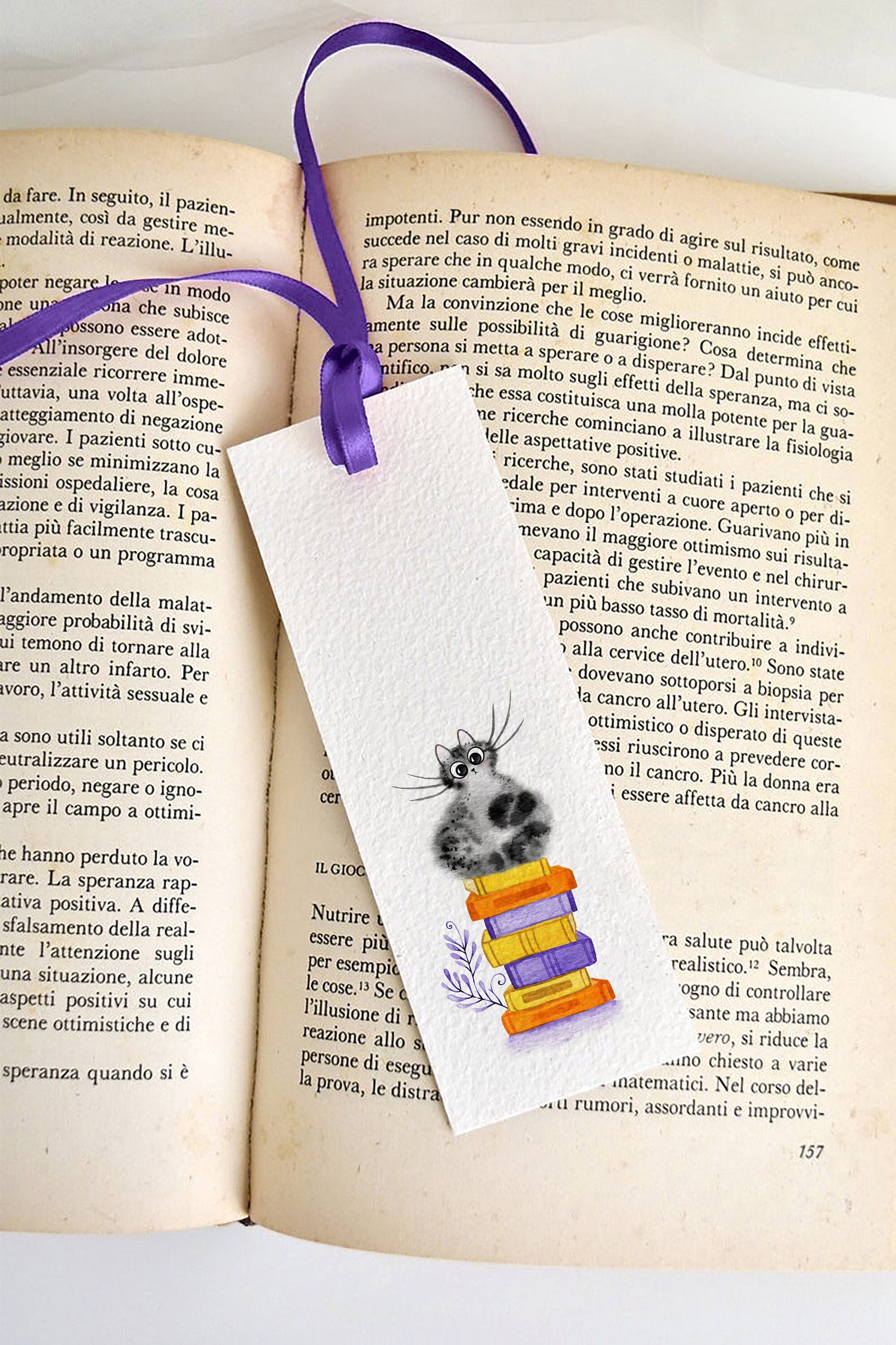 Cat Bookmark Printable Bookmark Cat Lover Gift Watercolor Etsy Cat Bookmark Printable Bookmark Cat Lover Gift Watercolor Etsy