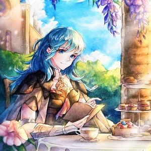 Fire Emblem Three Houses // FE3H // Tea Time Byleth Print