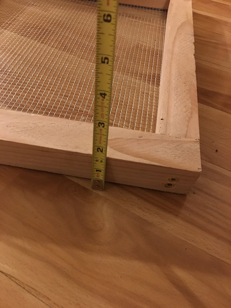 Soil Sifter/garden Compost Sifter/wood 1/4 Galvanized Mesh Wire Sifter