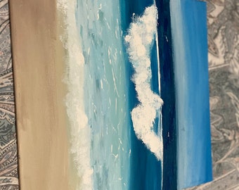 Acrylic beach painting