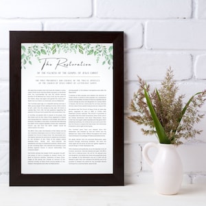 The Restoration | LDS Printable Download