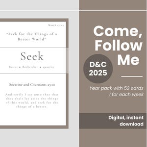 Come, Follow Me 2025-weekkaarten | Leer en Verbonden | Digitale download