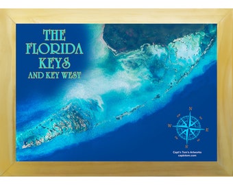 007 - 13″ x 19″ Framed Photographic Art Print of The Florida Keys and Key West