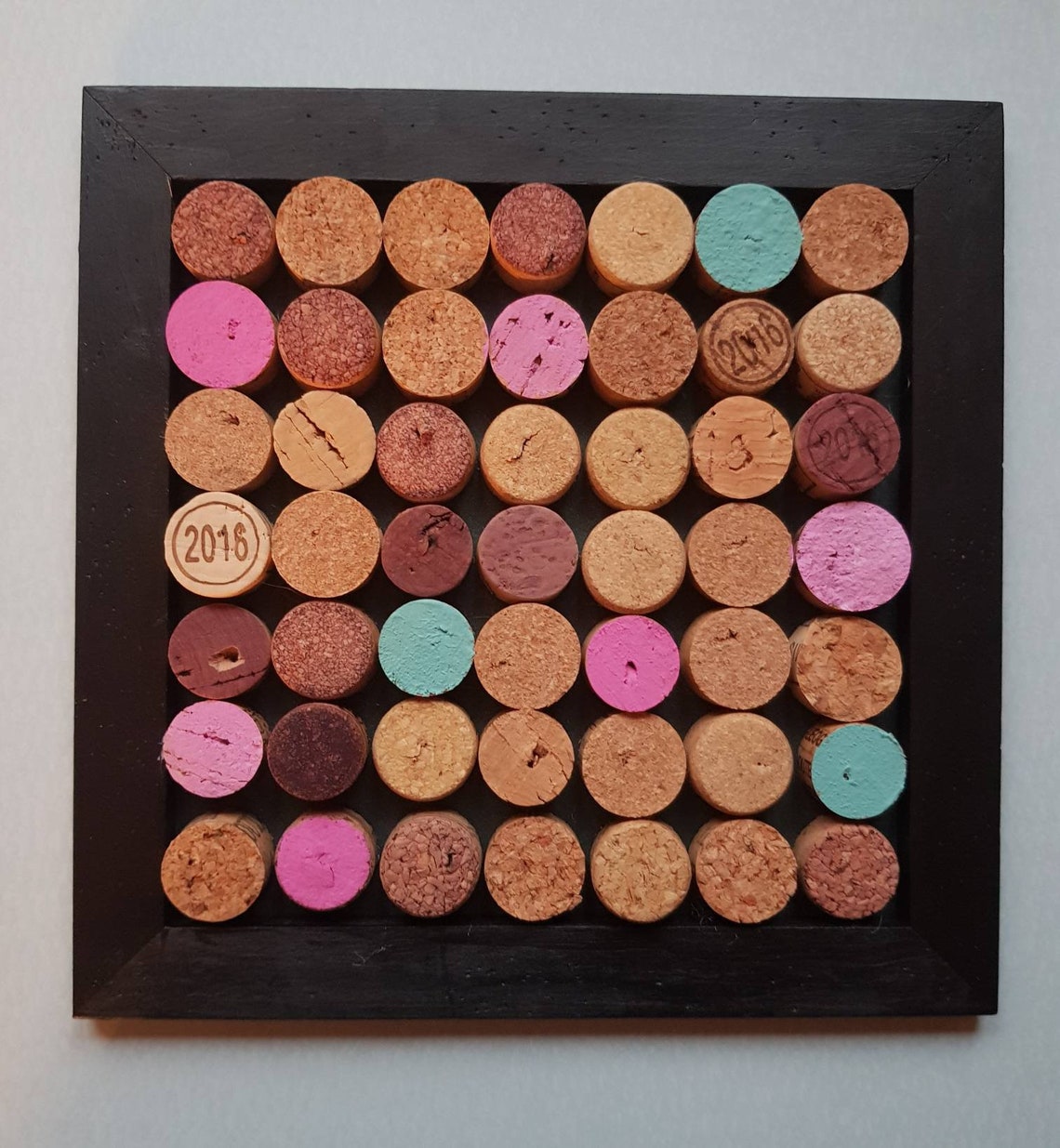 Wine Small Cork Notice Message Board Hanging Cork Frame Cork Etsy