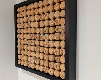 Champagne Cork Notice Board - Black Frame Wine Lover Gift
