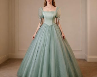 green emerald velvet dress Fabulous Princess Long Long V-Neck One Shoulder Wedding Dresses Online   Ballbella