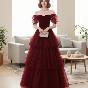 burgundy dress for teens Knitted Wool Dress House of Dagmar - Shop Online at BEIGE main image 0