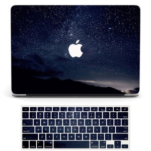 Personalized Initial Night Sky MacBook Case with Keyboard Cover for MacBook Air 13 15, MacBook Pro 13 14 16 inch, MacBook M1 M2 M3