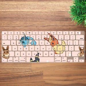 Cute PKM Cartoon Aesthetic Keyboard Cover for MacBook Pro 13 14 16 inch, MacBook Air 13 15, A2941 A2681 A2337, Laptop Keyboard Skin