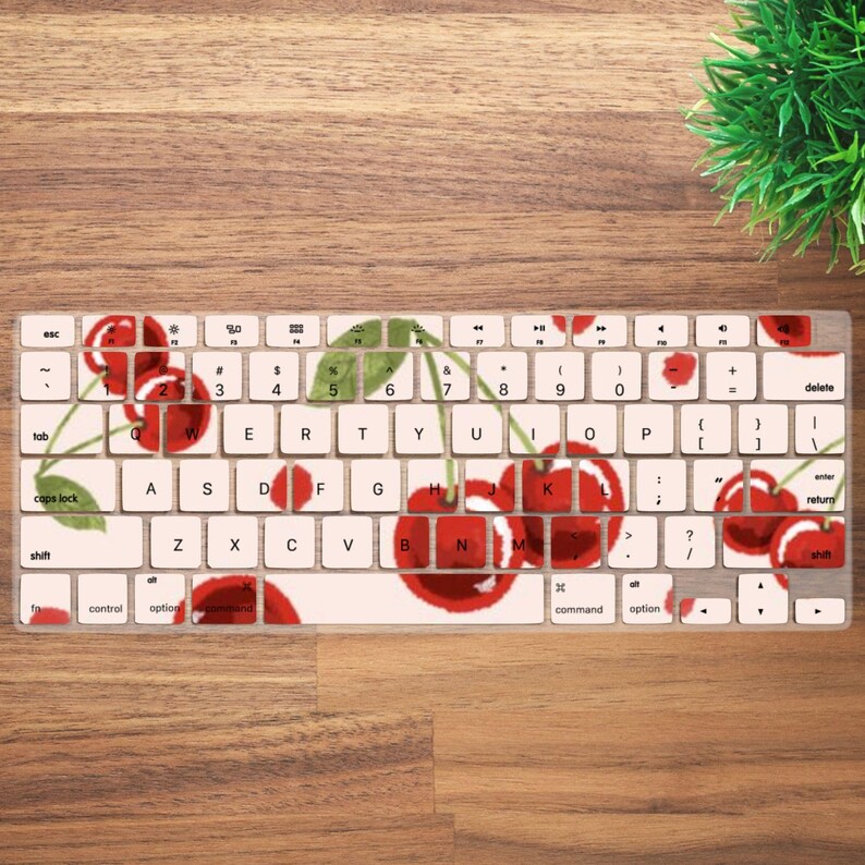 Cherry Blueberry Hearts Collage Aesthetic Keyboard Cover for MacBook