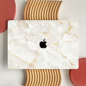 White Marble Stone MacBook Case for MacBook Air 15 13, MacBook Pro 16 14 13 inch, MacBook M5 M4 M3 M2, Protective Laptop Cover