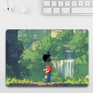 Cartoon Mario Fanart MacBook Case for MacBook Air 15 13, MacBook Pro 16 14 13 inch, M4 M3 M2, MacBook Protective Case Cover