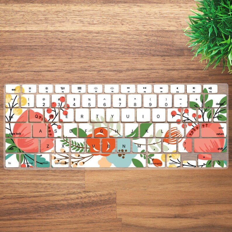 Floral Keyboard Cover for MacBook Pro 13 14 16 Inch, MacBook Air 13 15 ...