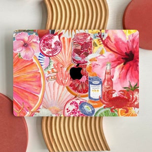Floral Fruit Food Aesthetic Scrapbook MacBook Case for MacBook Air 15 13, MacBook Pro 16 14 13 inch, Protective Cover for MacBook M5 M4 M3