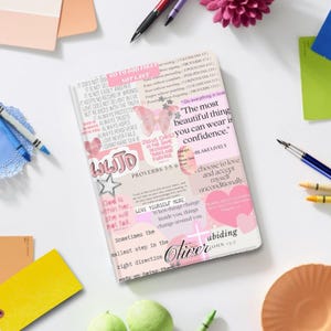 Étui personnalisé pour album esthétique de versets bibliques pour iPad Pro 13 12 11, iPad Air 13", iPad Air, iPad 10 9, étui pour collage avec fente pour stylo